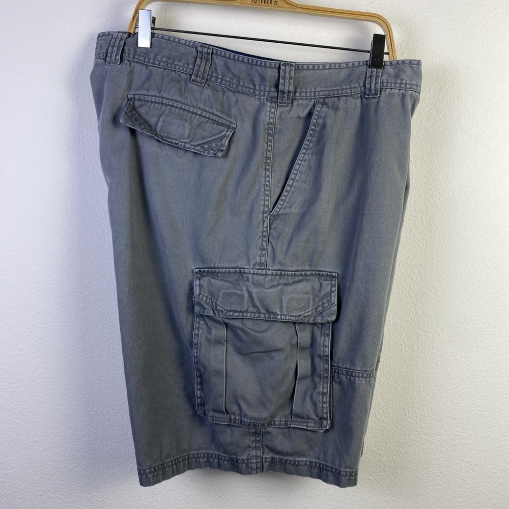 626 Blue Cargo Shorts Men Gray 44 Rugged Hiking Loose Baggy Street Grunge